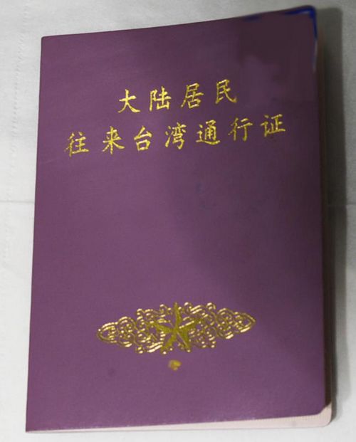 大陸居民往來臺灣通行證樣本
